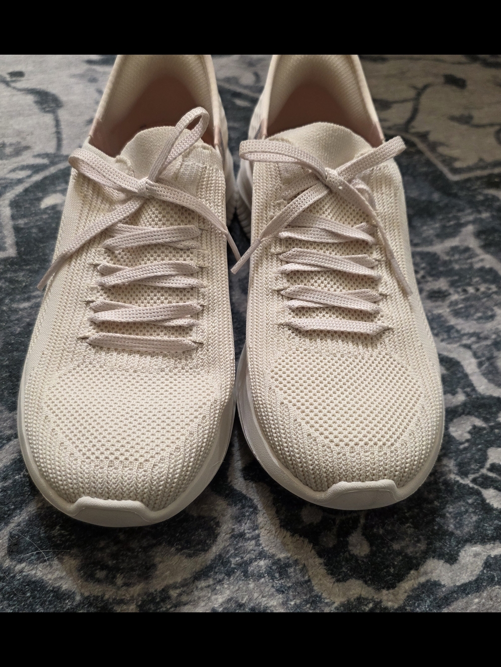 Skechers Pale Pink Knit Slip-Ins Natural Training Sneakers Size 9 - Picture 3 of 14